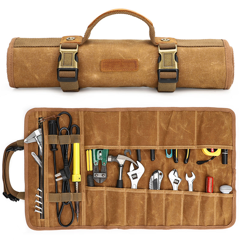 Nomadic Supply Waxed Canvas Roll-Up Tool Bag