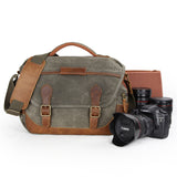 2022 fashion men's and women's Retro canvas leather handbag single shoulder bag briefcase camera case