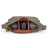 2022 fashion men's and women's Retro canvas leather single shoulder bag travel bag camera bag