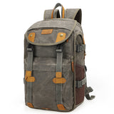 2022 fashion men's and women's Vintage Canvas Leather Backpack camera bag mountaineering bag travel bag