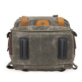 2022 fashion men's and women's Vintage Canvas Leather Backpack camera bag mountaineering bag travel bag